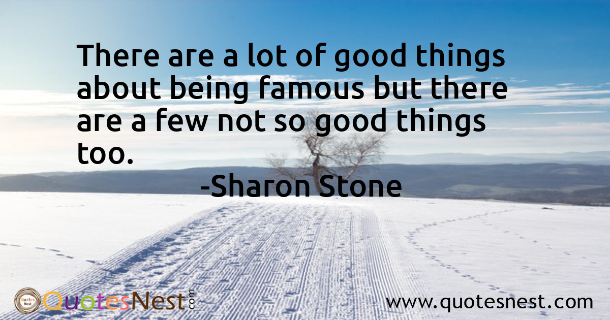 There are a lot of good things about being famous but there are a few not so good things too.