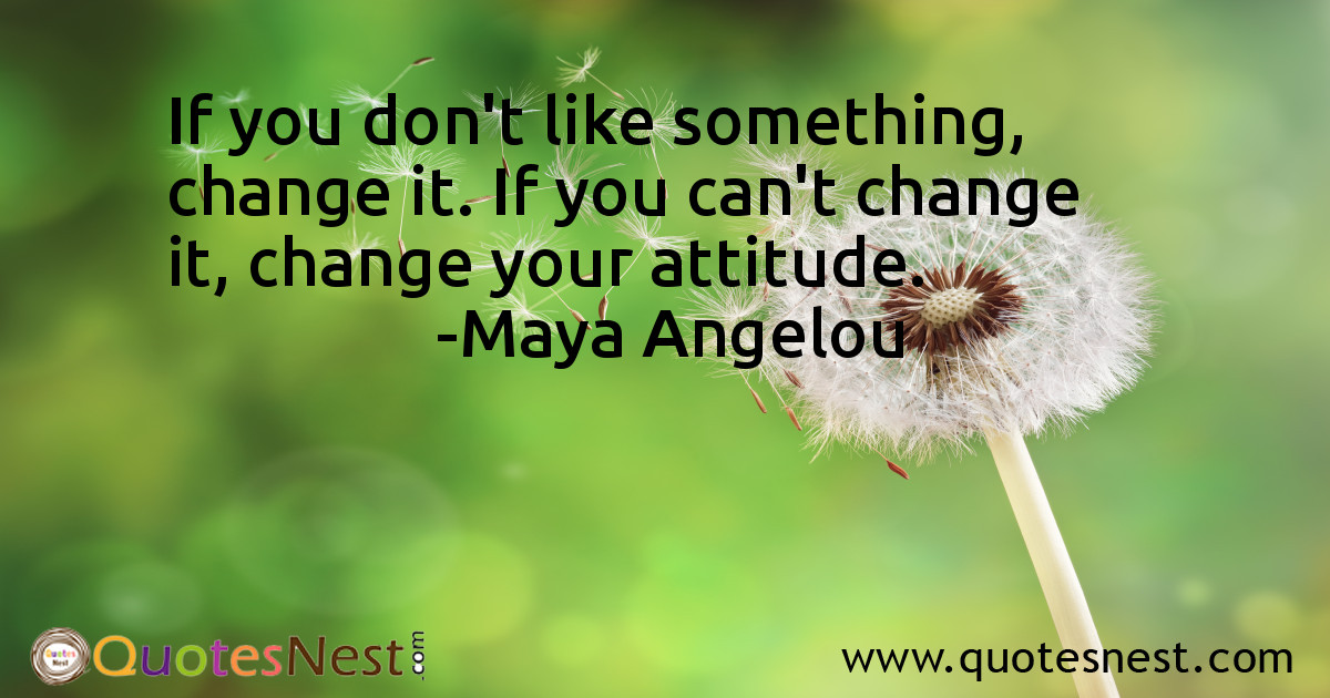 If you change the way you look at things, the things you look at change.