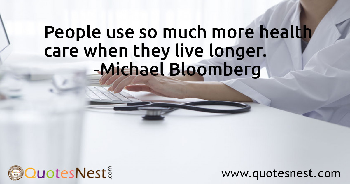 People use so much more health care when they live longer.